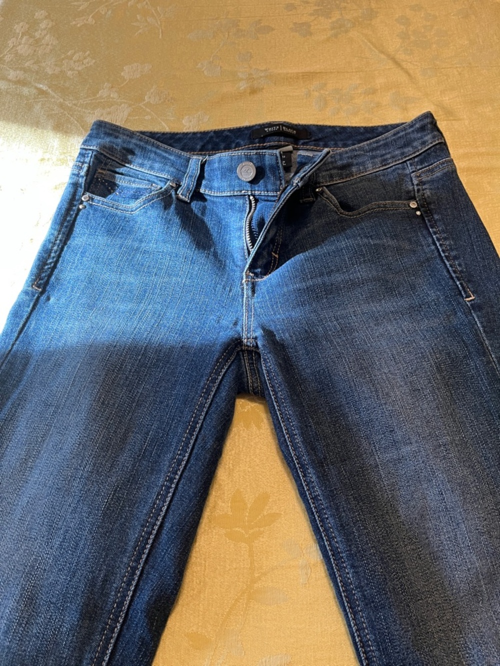 White House Black Market Women's Medium Dark Blue Skinny Jeans